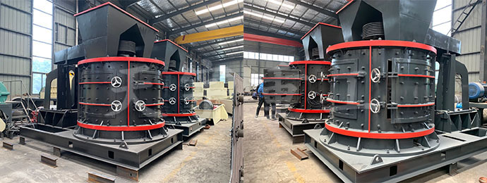 整齊擺放的立軸式制砂機 整齊擺放的立軸式制砂機