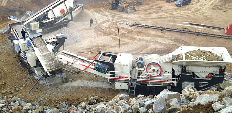 移動鵝卵石制砂機(jī)生產(chǎn)現(xiàn)場 移動鵝卵石制砂機(jī)生產(chǎn)現(xiàn)場