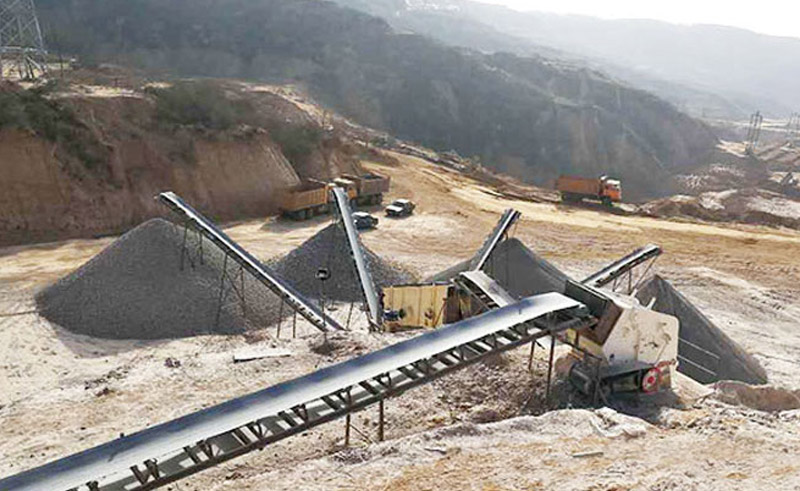 煤矸石制砂現場